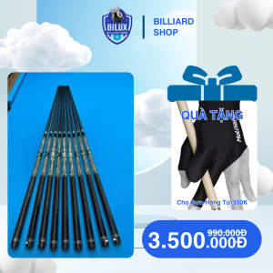 CƠ BIDA LỖ CUE MALL PHỦ CARBON FULL COMBO